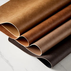 Vintage Cowhide Placemat Non Slip Double Sided Leather PVC Heat Mat