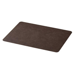 Vintage Cowhide Placemat Non Slip Double Sided Leather PVC Heat Mat