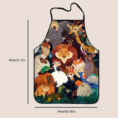 Cartoon Animal Apron Waterproof Household Cleaning Apron