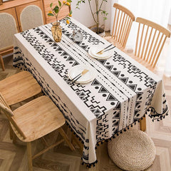 Boho Tablecloth With Tassel for Buffet Holiday Parties Weddings Home Decor