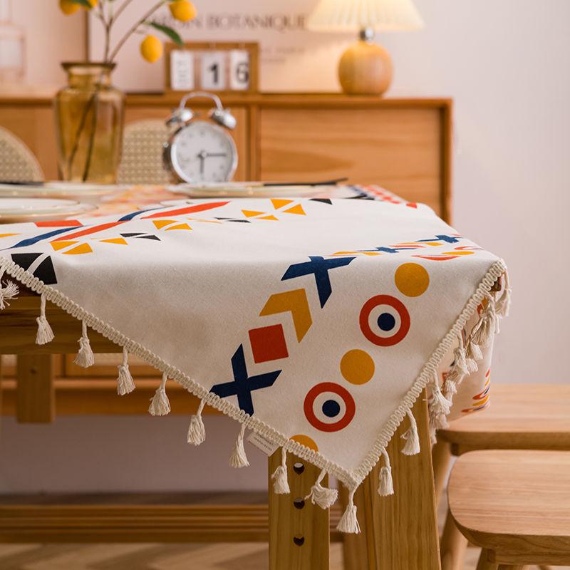 Boho Tablecloth With Tassel for Buffet Holiday Parties Weddings Home Decor