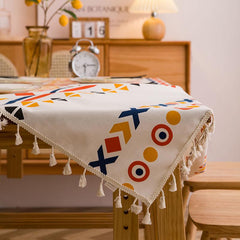Boho Tablecloth With Tassel for Buffet Holiday Parties Weddings Home Decor