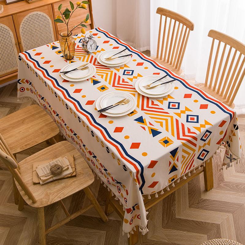 Boho Tablecloth With Tassel for Buffet Holiday Parties Weddings Home Decor