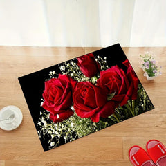 Rose Kitchen Floor Mat Waterproof Non Slip Kitchen Rugs Runner Rug