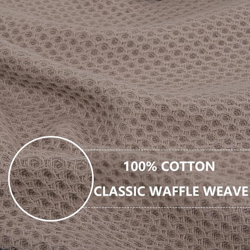 6pcs Cotton Dish Towels Ultra Soft Absorbent Quick Drying Dark Grey