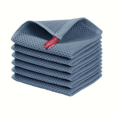 6pcs Cotton Dish Towels Ultra Soft Absorbent Quick Drying Dark Grey
