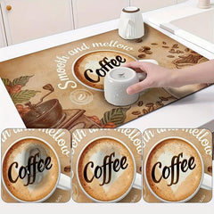 Coffee Machine Drying Mat Soft Rubber Drain Pad
