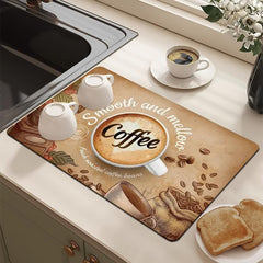 Coffee Machine Drying Mat Soft Rubber Drain Pad