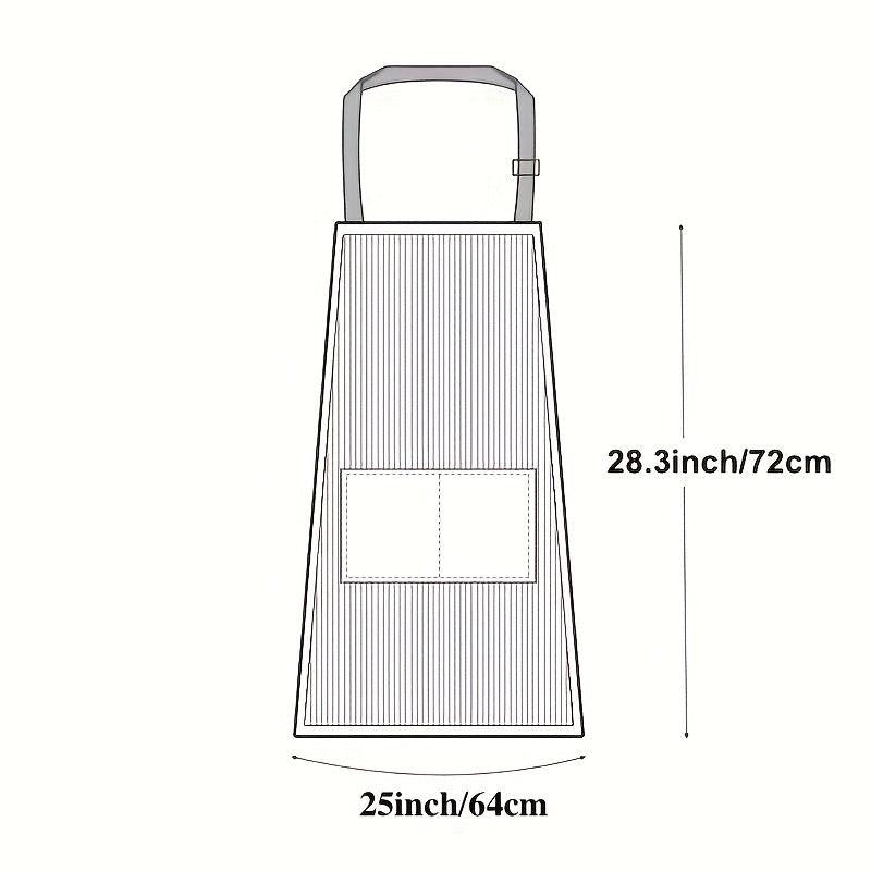 Adjustable Kitchen Cooking Apron Cotton Linen Machine Washable 2 Pockets
