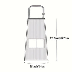 Adjustable Kitchen Cooking Apron Cotton Linen Machine Washable 2 Pockets