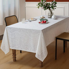 Polyester Table Runner Cashmere Leaves Jacquard Embroidered Style Table Cover