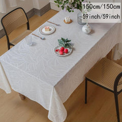Polyester Table Runner Cashmere Leaves Jacquard Embroidered Style Table Cover