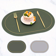 European Leather Mats Heat Insulation Coasters Waterproof Solid Round Placemats