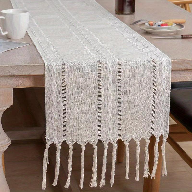 Mexican Table Runner Colorful Embroidery Ethnic Style Tea Table Cloth Mat