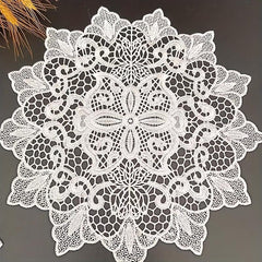 Vintage Lace Embroidered Doily Crochet Floral Fabric Anti Scalding