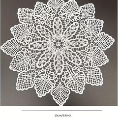 Vintage Lace Embroidered Doily Crochet Floral Fabric Anti Scalding