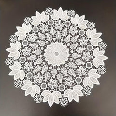 Vintage Lace Embroidered Doily Crochet Floral Fabric Anti Scalding
