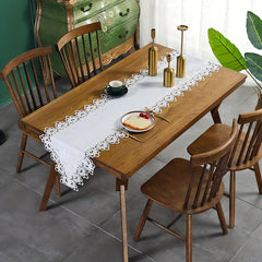 Elegant Lace Embroidered Table Runner for Wedding Tables