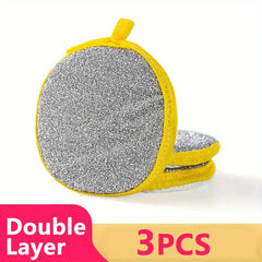 5pcs Double sided Dishwashing Sponge Pot And Bowl Cleaning Cloth