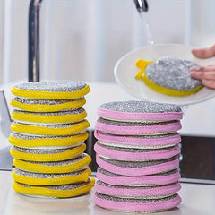 5pcs Double sided Dishwashing Sponge Pot And Bowl Cleaning Cloth