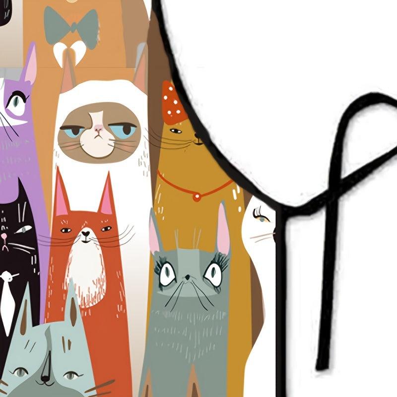 Cartoon Cat Apron Waterproof & Easy to Clean