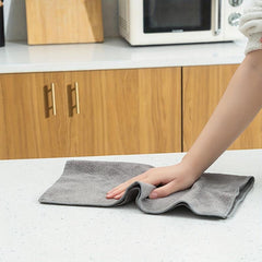 12pcs Microfiber Dish Cloths Absorbent Towel Kitchen Cleaning Rags Scouring Pads
