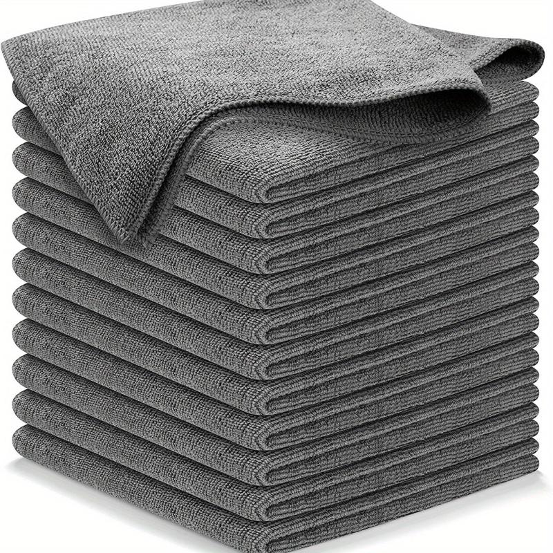 12pcs Microfiber Dish Cloths Absorbent Towel Kitchen Cleaning Rags Scouring Pads