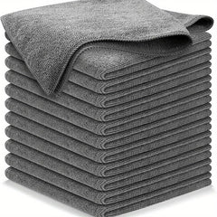 12pcs Microfiber Dish Cloths Absorbent Towel Kitchen Cleaning Rags Scouring Pads