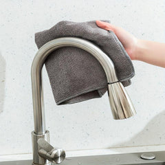 12pcs Microfiber Dish Cloths Absorbent Towel Kitchen Cleaning Rags Scouring Pads