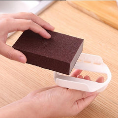 2 Pcs Reusable Carborundum Sponge with Handle Magic Eraser for Kitchen Cleaning