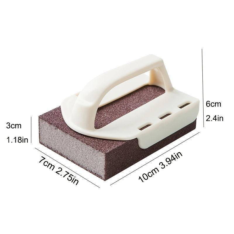 2 Pcs Reusable Carborundum Sponge with Handle Magic Eraser for Kitchen Cleaning