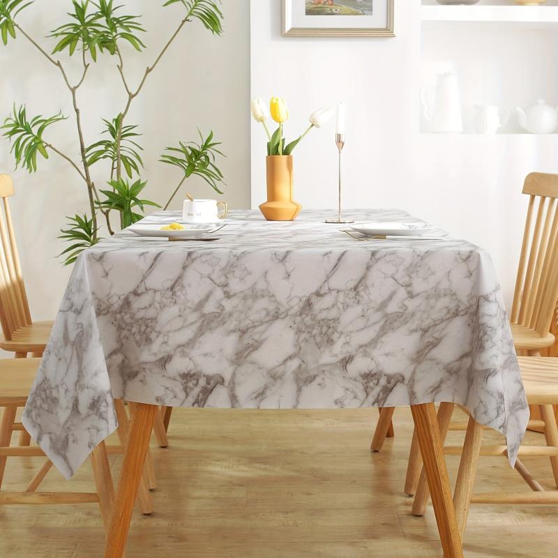 Waterproof Marble Pattern PVC Tablecloth