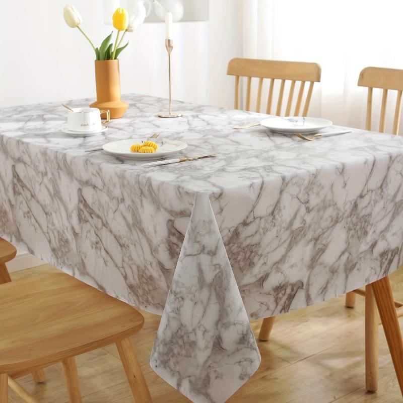 Waterproof Marble Pattern PVC Tablecloth