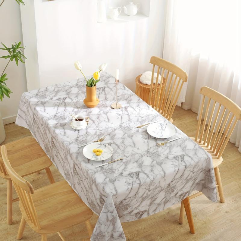 Waterproof Marble Pattern PVC Tablecloth