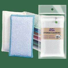 3pcs Bamboo Fiber Sponge Scrub for Kitchen Cleaning