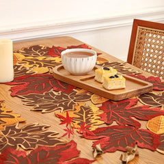 Fall Series Table Runner Thanksgiving Theme Autumn Truck Pumpkin Maple Leaf