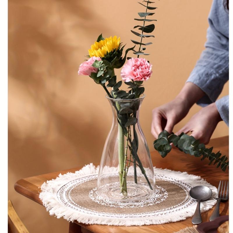 2PCS Boho Jute Placemat Round Woven Table Mat