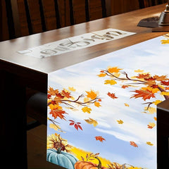 Autumn Pumpkin Table Runner for Family Dinners & Parties