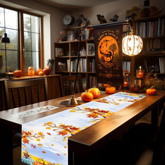 Autumn Pumpkin Table Runner for Family Dinners & Parties