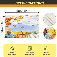 Autumn Pumpkin Table Runner for Family Dinners & Parties