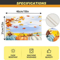 Autumn Pumpkin Table Runner for Family Dinners & Parties