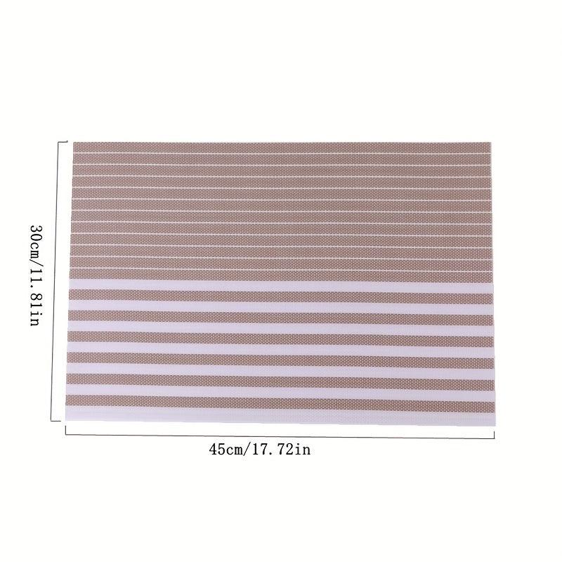 Striped PVC Placemats Washable Table Mats Heat Insulation Pads