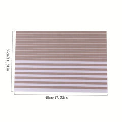 Striped PVC Placemats Washable Table Mats Heat Insulation Pads