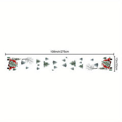Polyester Table Runner Merry Christmas Tree Printed Table Cover