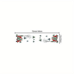 Polyester Table Runner Merry Christmas Tree Printed Table Cover