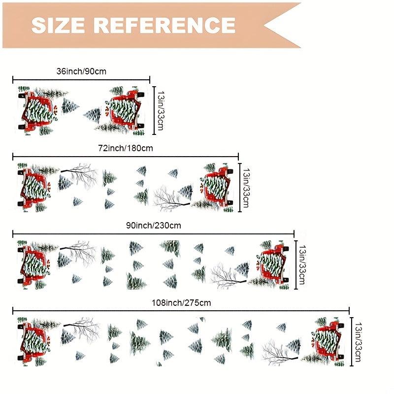 Polyester Table Runner Merry Christmas Tree Printed Table Cover