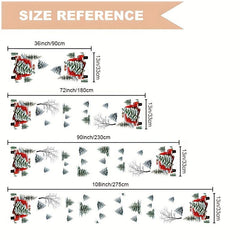 Polyester Table Runner Merry Christmas Tree Printed Table Cover