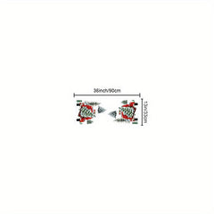 Polyester Table Runner Merry Christmas Tree Printed Table Cover