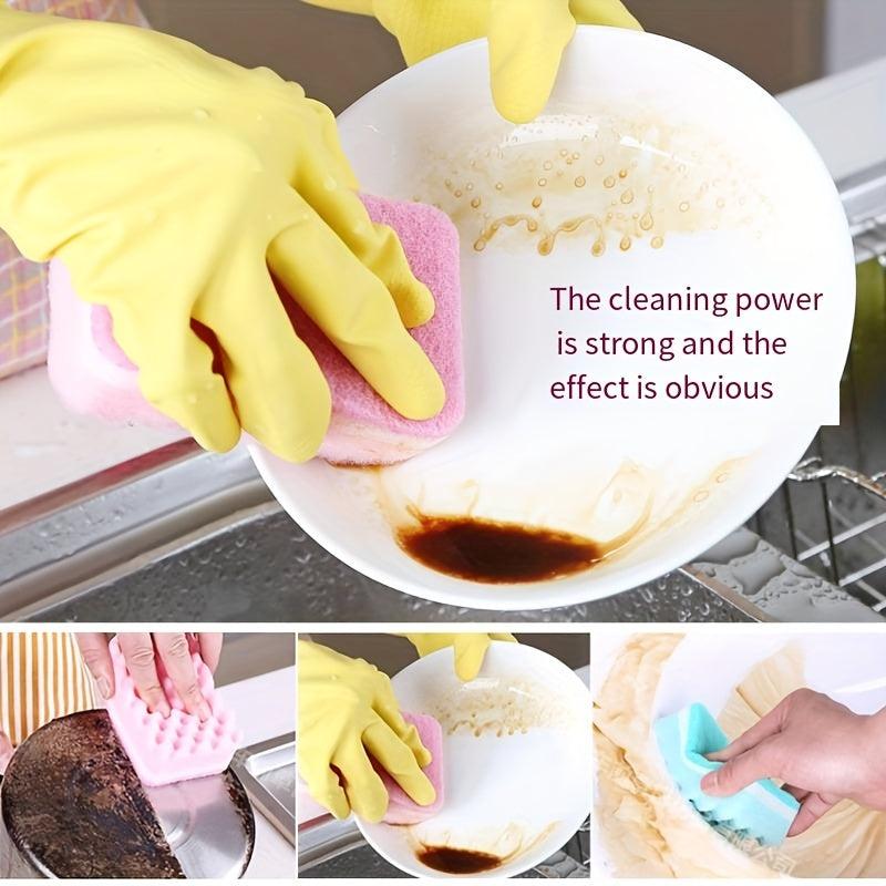 10pcs Kitchen Cleaning Set: Sponge Brush, Scrubber, Dish Cloths, Scouring Pads