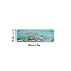 Starfish Print Kitchen Floor Mat Non-slip Waterproof Runner Rug